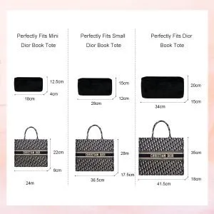 Bag Organizer for Small Dior Book Tote
