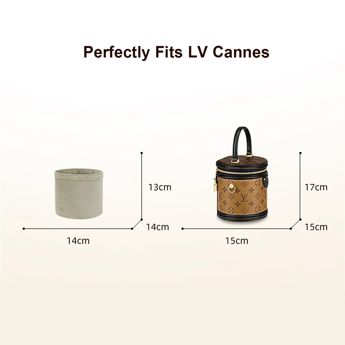Purse Insert for LV Monogram Cannes