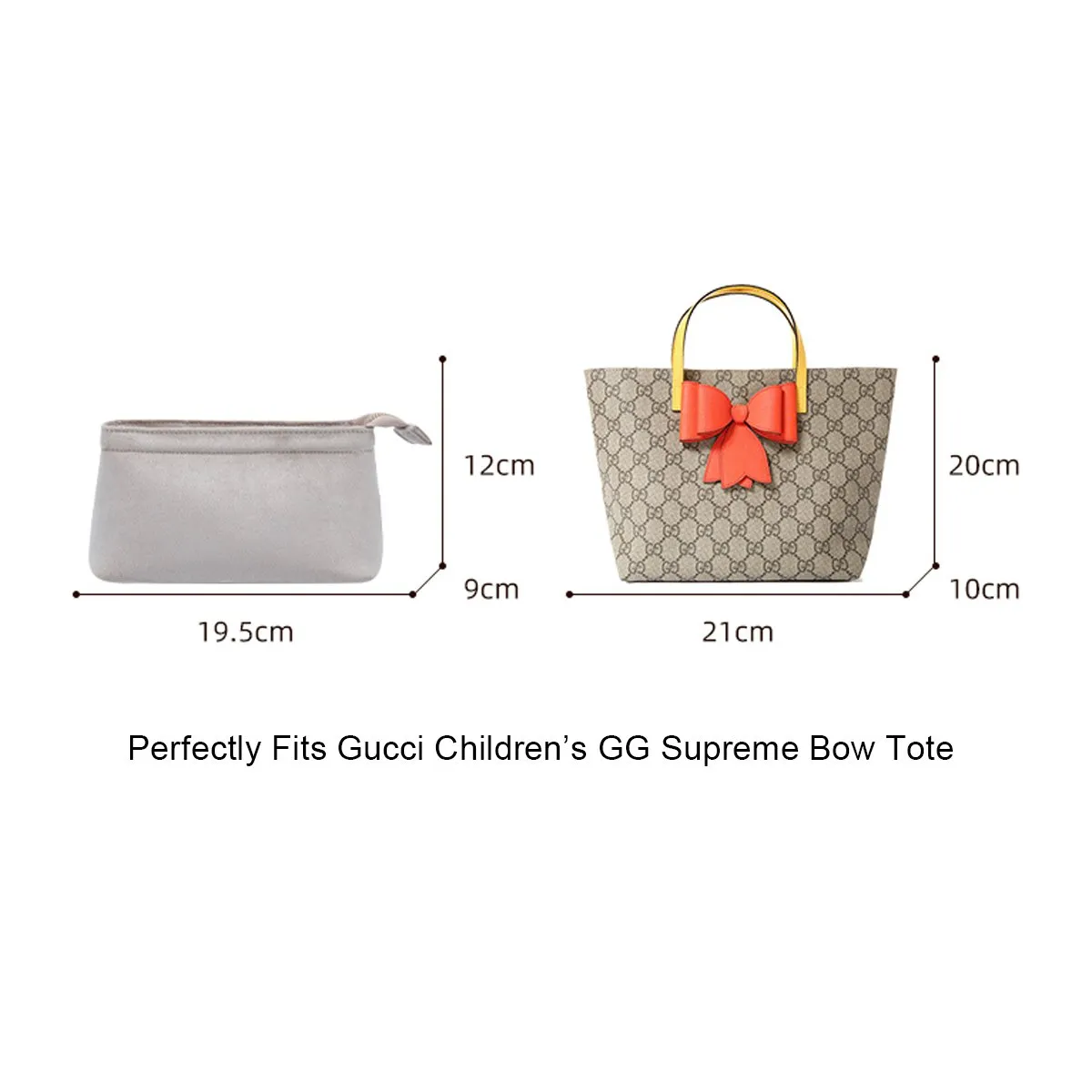 Bag Organizer for Gucci Children's GG Supreme Bow Tote