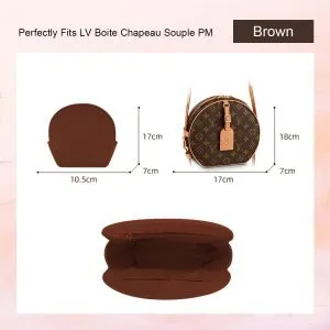 Bag Organizer for LV Boite Chapeau Souple PM in Brown