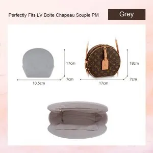Bag Organizer for LV Boite Chapeau Souple PM in Grey