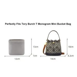 Bag Organizer for Tory Burch T Monogram Mini Bucket Bag