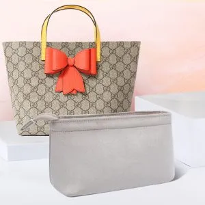 Gucci Children's GG Supreme Bow Tote Bag Organizer Insert