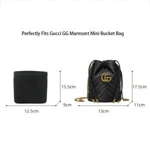 Gucci GG Marmont Mini Bucket Bag Organizer