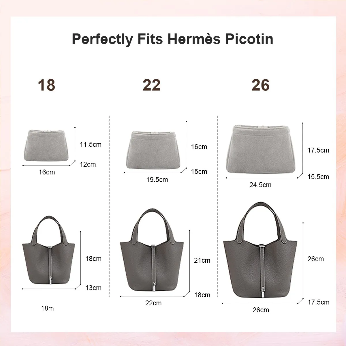 Hermes Picotin Bag Organizer