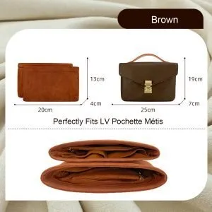 LV Pochette Métis Bag Organizer in Brown