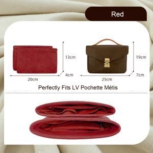 LV Pochette Métis Bag Organizer in Red