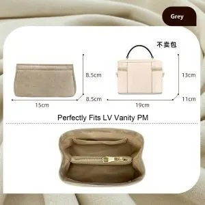 LV Vanity PM Bag Organizer in Grey