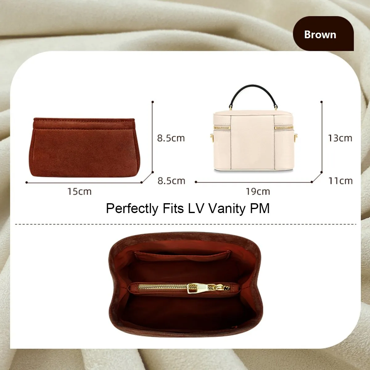 LV Vanity PM Bag Organizer in Red