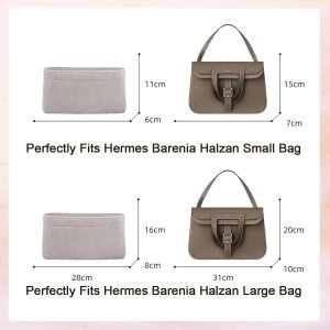 Size of Bag Organizer for Hermes Barenia Halzan Small/Large Bag